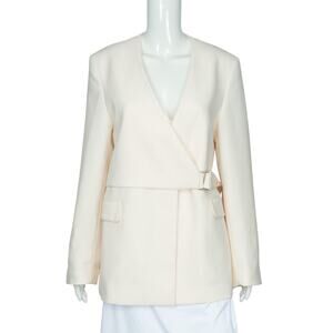 3.1 PHILLIP LIM Ivory Cady Wrap Belted Blazer Size 2